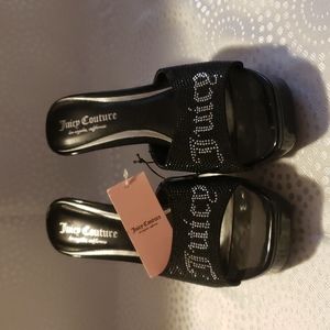 Juicy couture embellished mule heels size 7.5